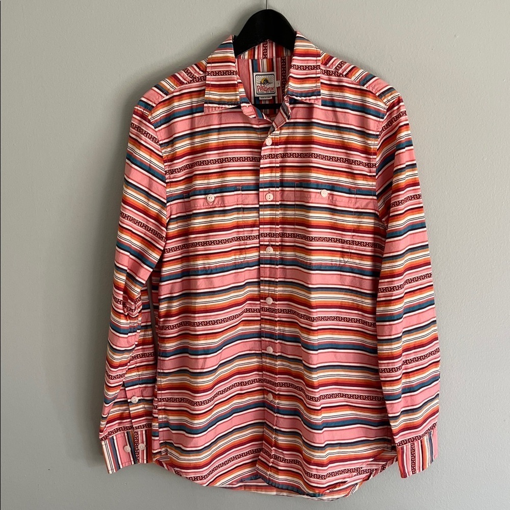 Pendleton Surf Multicolor Striped Beach Long Sleeve Shirt Size Small